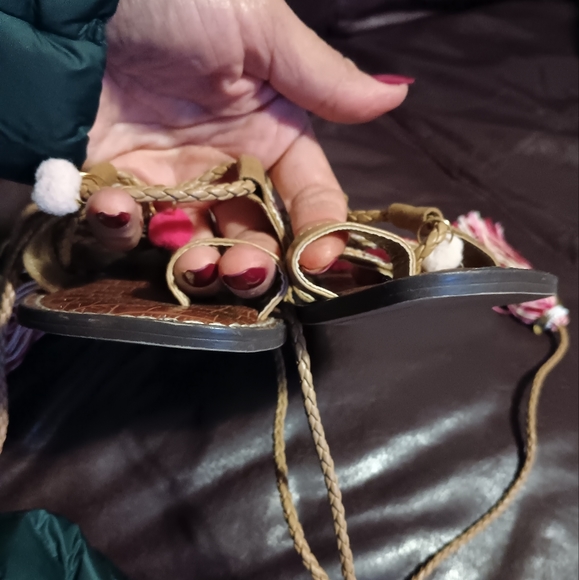 Sam Edelman Gretchen Boho Gladiator style flat festivals sandals shoes size 8.5 - Picture 10 of 13